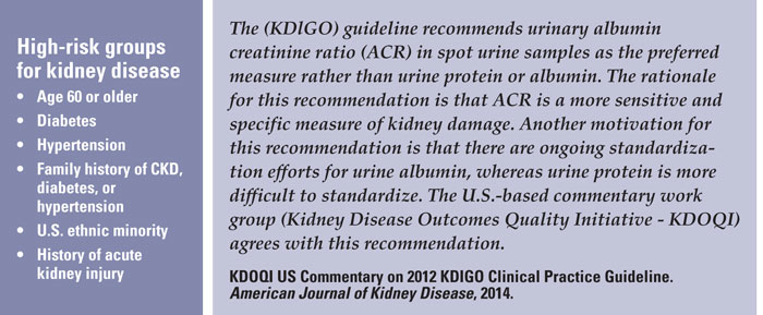 Albumin-to-creatinine ratio: assessing kidney function highlights the