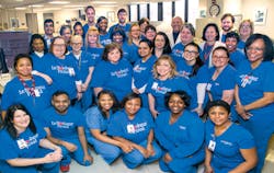 Leadership and associates of Le Bonheur Children’s show off their “Le Bonheur Proud” t-shirts. Leadership and associates of Le Bonheur Children’s show off their “Le Bonheur Proud” t-shirts.