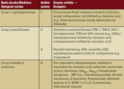 Table 1 Classification Of B Lactamase Enzymes 500 X360 Table 1 Classification Of B Lactamase Enzymes 500 X360