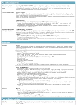 Table 2. The essential components of a verification study Table 2. The essential components of a verification study