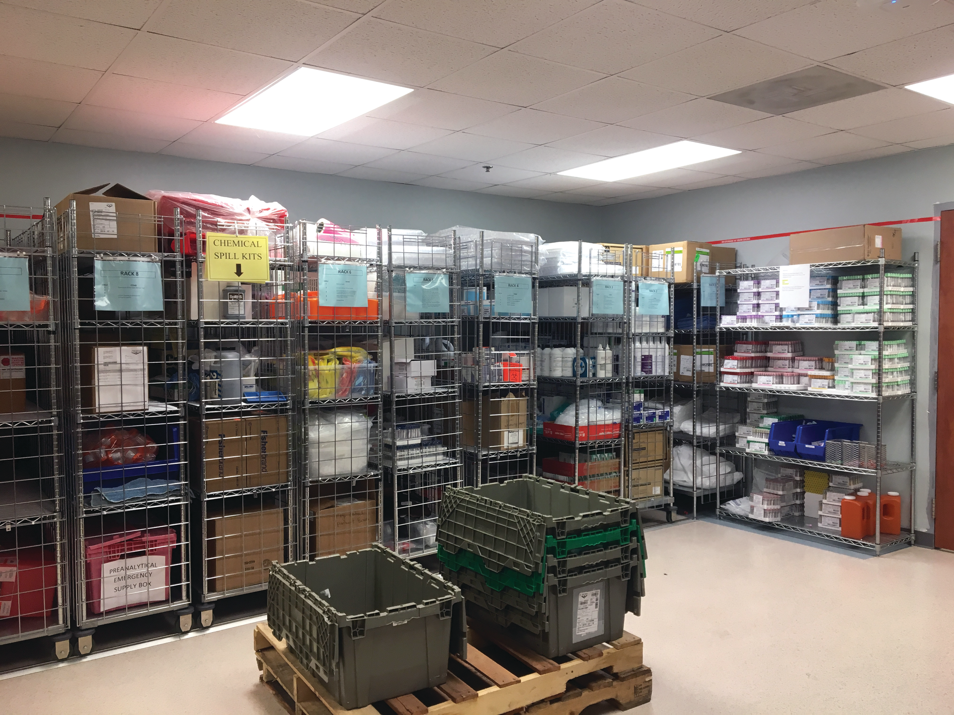 One of SMH&rsquo;s clinical laboratory supply rooms