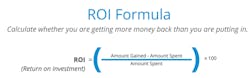 Figure 4. *Please note that ROI is typically expressed as a percentage, so “x100” is provided for ease of use. Figure 4. *Please note that ROI is typically expressed as a percentage, so “x100” is provided for ease of use.