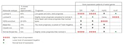 Table 1. Breast cancer subtypes based on molecular profiles.14 Table 1. Breast cancer subtypes based on molecular profiles.14