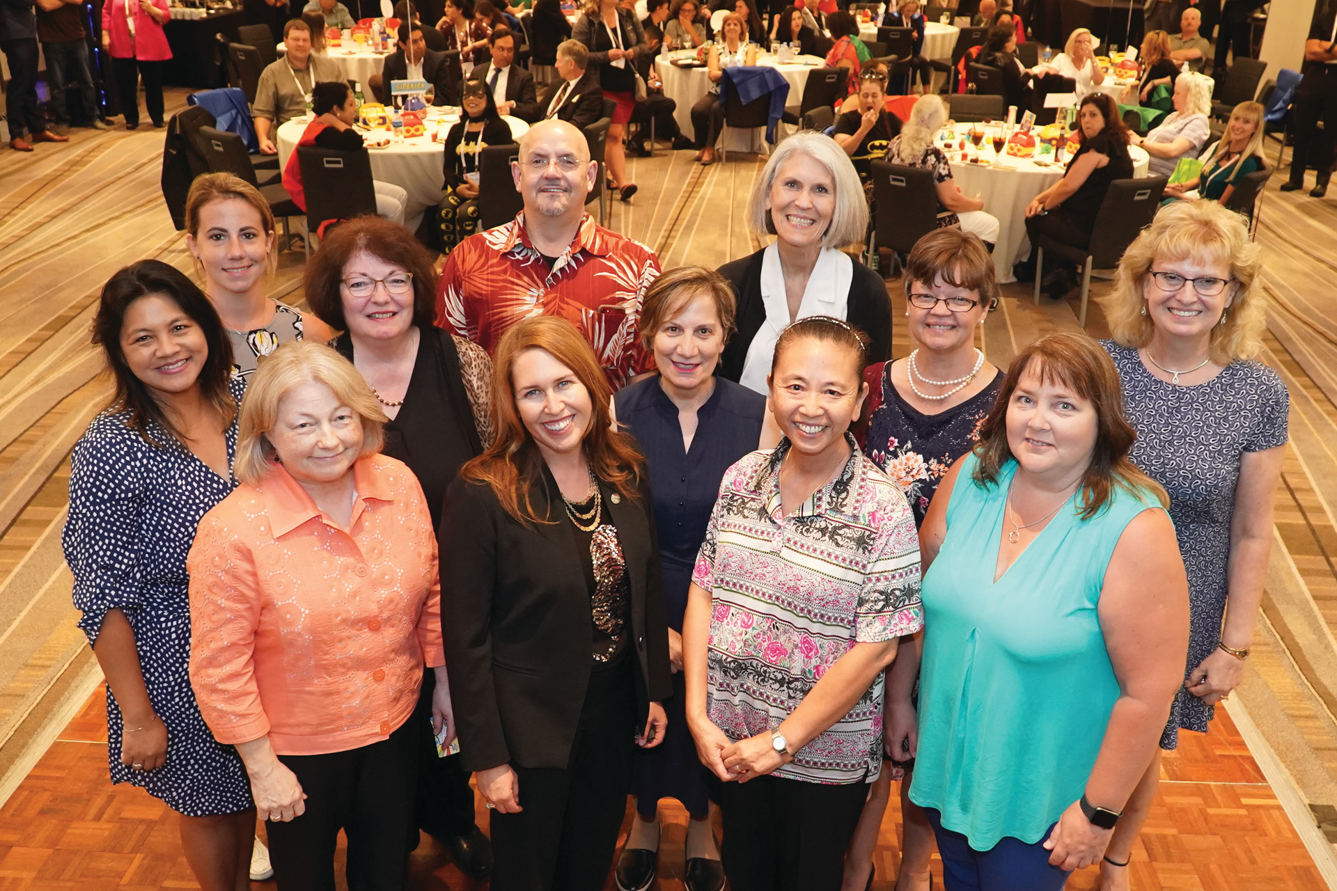 CPP diplomates at the CPOCT Division & Awards Meeting, Tuesday, August 6, 2019, at the 2019 American Association for Clinical Chemistry (AACC) Annual Scientific Meeting & Clinical Lab Expo (Anaheim, CA); from left to right: Jane Tansiongco, Christa Williams, Peggy Mann, Debra Petracco, Lilah Evans, Richard Lambert, Rita Khoury, Gayle Roca, Leh Chang, Darlene Paskovics, Sheryl Lynn Brooks and Linda Kuhn.