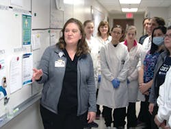 Melanie Vorsten, MHS, MLS runs the daily staff huddle Melanie Vorsten, MHS, MLS runs the daily staff huddle