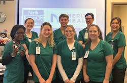 Medical Laboratory Science Class of 2022-2023 on their first day in the lab at NKC Hospital.