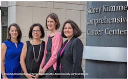 From left, Evanthia Roussos Torres, Elizabeth Jaffee, Roisin Connolly and Vered Stearns Credit: Courtesy of the Johns Hopkins Kimmel Cancer Center. From left, Evanthia Roussos Torres, Elizabeth Jaffee, Roisin Connolly and Vered Stearns Credit: Courtesy of the Johns Hopkins Kimmel Cancer Center.