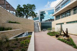 The campus was designed around a 100-year-old oak tree that anchors the donor memorial garden. The memorial garden is a tribute to every donor, their family, and every transplant recipient. The campus was designed around a 100-year-old oak tree that anchors the donor memorial garden. The memorial garden is a tribute to every donor, their family, and every transplant recipient.