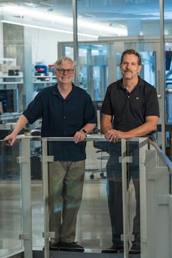 Andrew Schaefer and Jeffrey Siewerdsen (Photo by Jeff Fitlow/Rice University). Andrew Schaefer and Jeffrey Siewerdsen (Photo by Jeff Fitlow/Rice University).