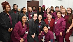 Phlebotomy team gathers for their daily huddle, ensuring seamless coordination and top-notch patient care. Phlebotomy team gathers for their daily huddle, ensuring seamless coordination and top-notch patient care.