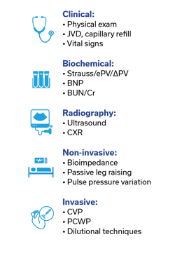 Figure 2. Modalities for assessment of fluid status. Figure 2. Modalities for assessment of fluid status.